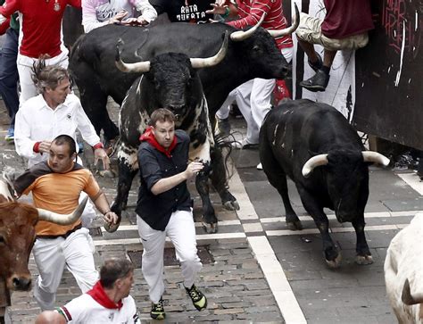 Thousands of thrill seekers, including Americans, take part in Spain's running of the bulls